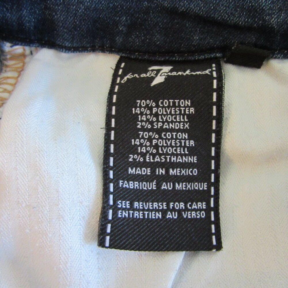 7 For All Mankind Blue Denim Blair Skinny Jeans Size 29 - Picture 5 of 5